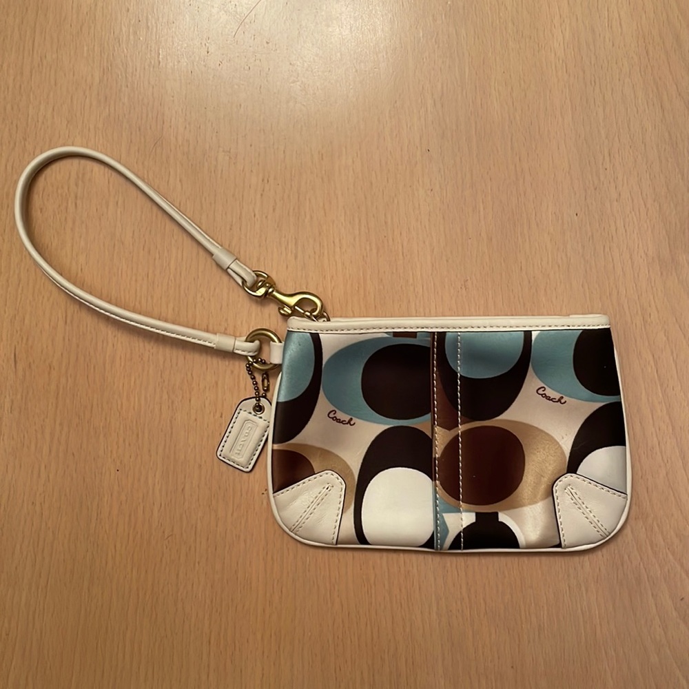 NWOT Multicolour Coach Wristlet